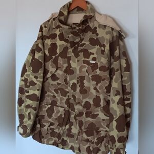 Vintage Remington GORE-TEX Mens Duck Camo Hunting Jacket With Hood